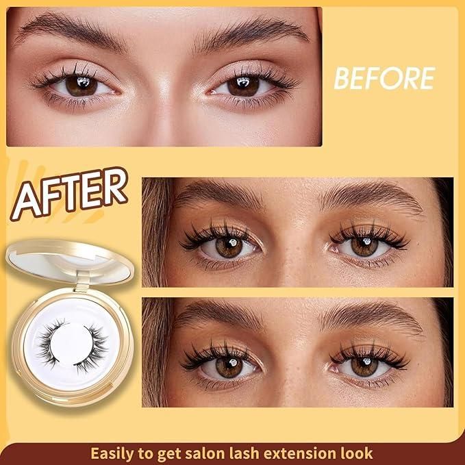 Close-up of Magnetic Eyelashes Pair of 1 – Soft and Natural-Looking Synthetic Fibers