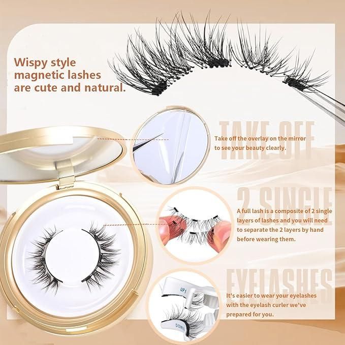 Portable Magnetic Eyelashes Pair of 1 – Perfect for Travel and On-the-Go Glam