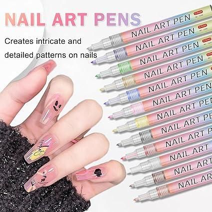 DIY home manicure with Nail Art Pens Set of 12 Colors – Perfect for beginners and pros