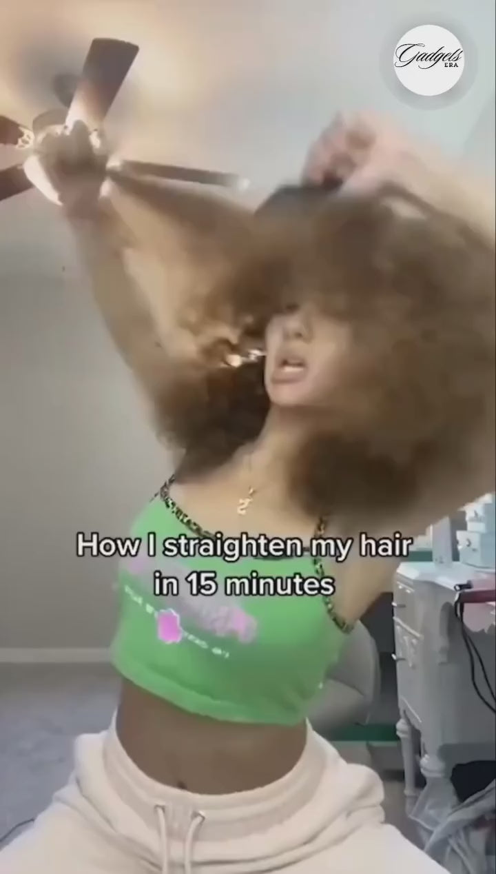 Demo video showing Mini Cordless Hair Straightener usage, heating, and portable styling results